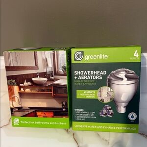 Greenlite Showerhead + Aerators High Efficiency Water Saving Kit